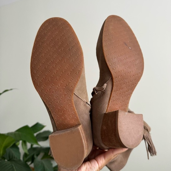 Tan Suede Tassle Boot - Picture 5 of 6